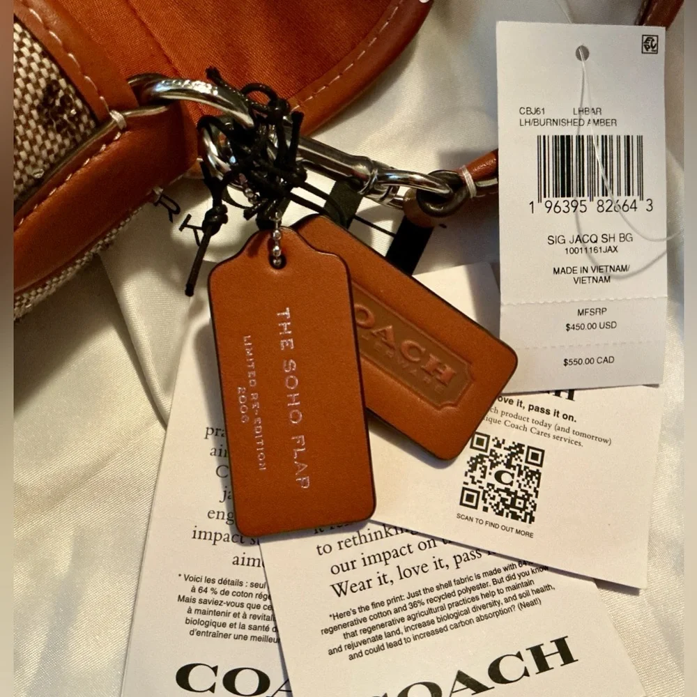 PRELOVED COACH CRYSTAL SOHO FLAP JAQUARD PLEASE READ AND LOOK AT ALL PHOTOS - Picture 2 of 16